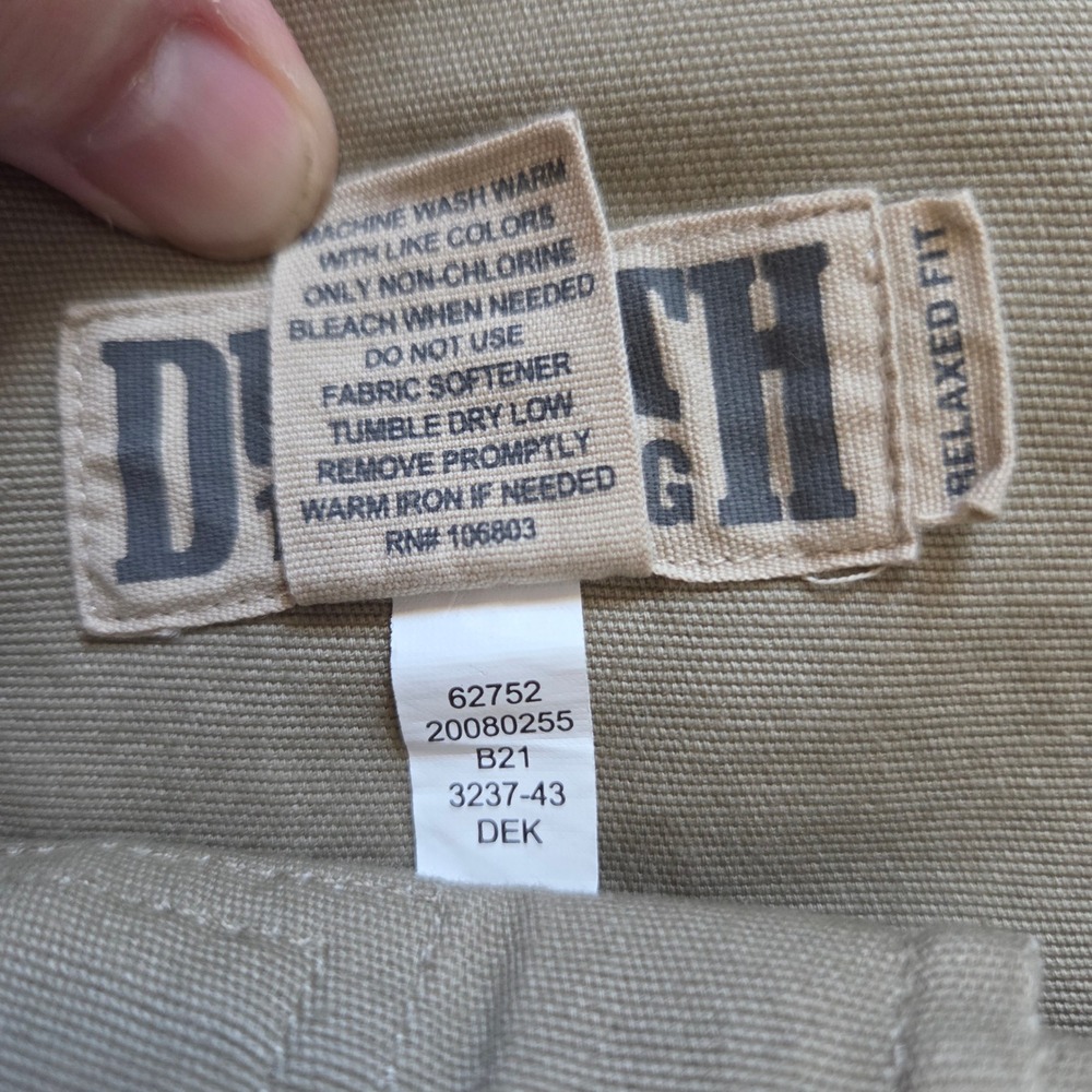 Duluth Trading Co Flex Fire Hose Relaxed Fit Pants Mens 46 x 2g Canvas Tan Khaki - Picture 4 of 8
